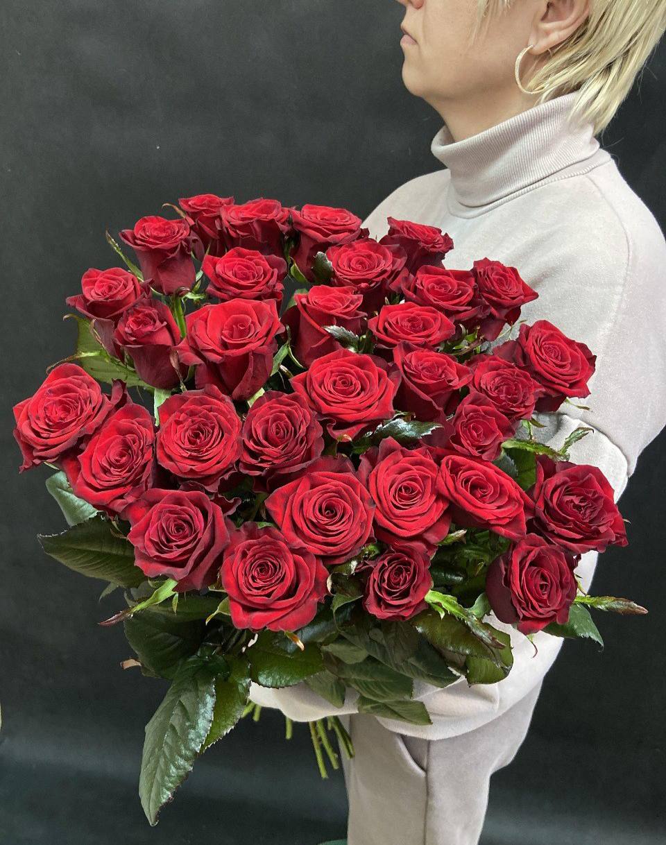 31 шт красная роза 60 см