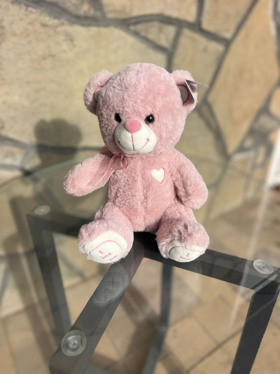 Мягкая игрушка розовый мишка 30/25